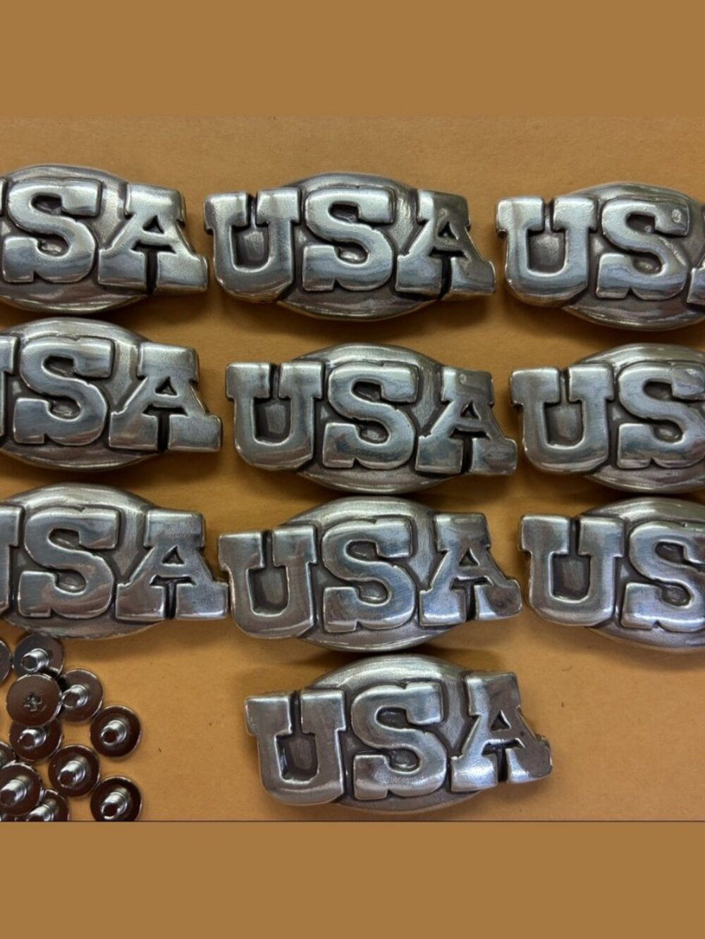 USA Oval Conchos Lot of 10 With Screws 1-1/2 Inch New
